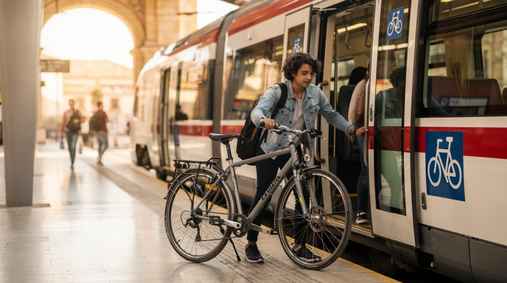 Cómo transportar la bicicleta en el transporte público