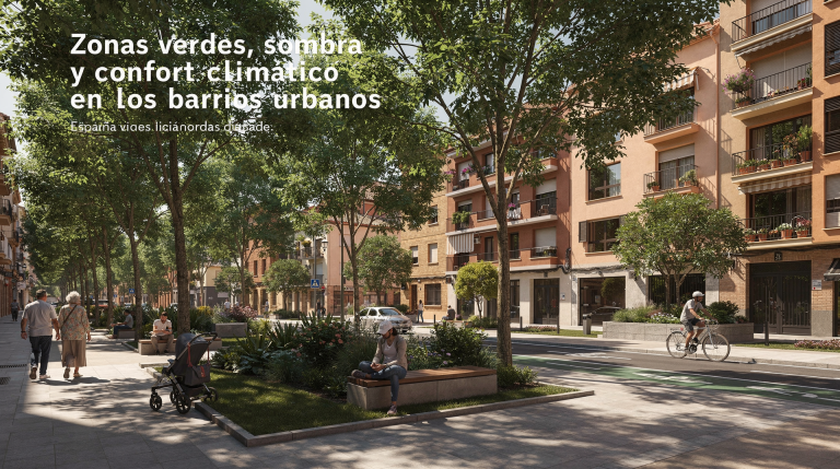 Zonas verdes, sombra y confort climático en los barrios urbanos